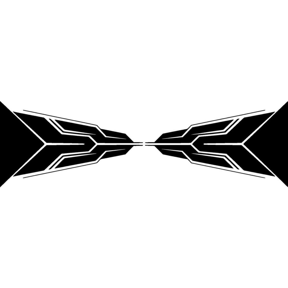 Abstract Geometric Bowtie Minimalist Black White vector