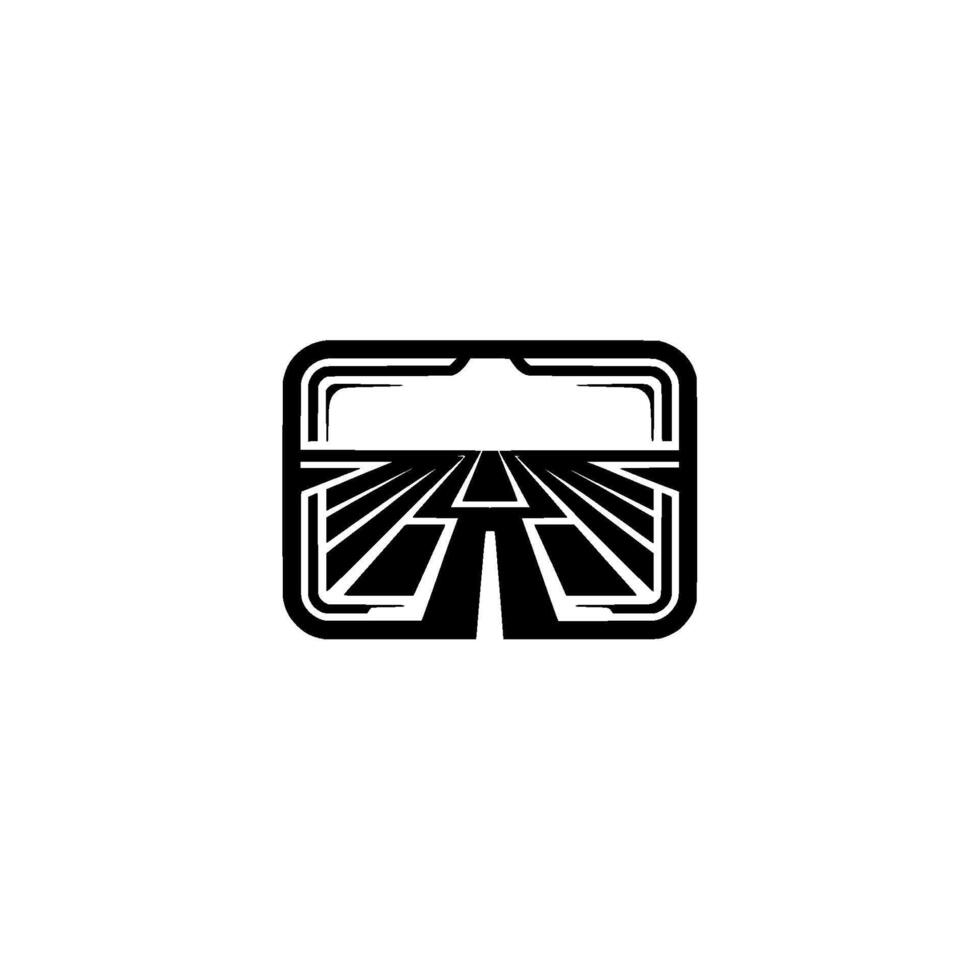 Minimalist Runway in Black and White vector