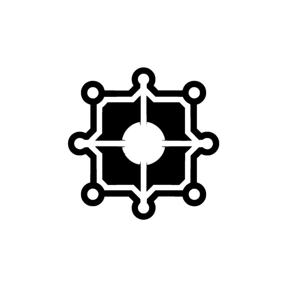 Modern Abstract Technology Geometric Radiance in Grayscale vector