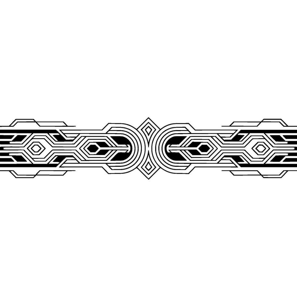 Geometric Symmetry Abstract Art Deco on White vector