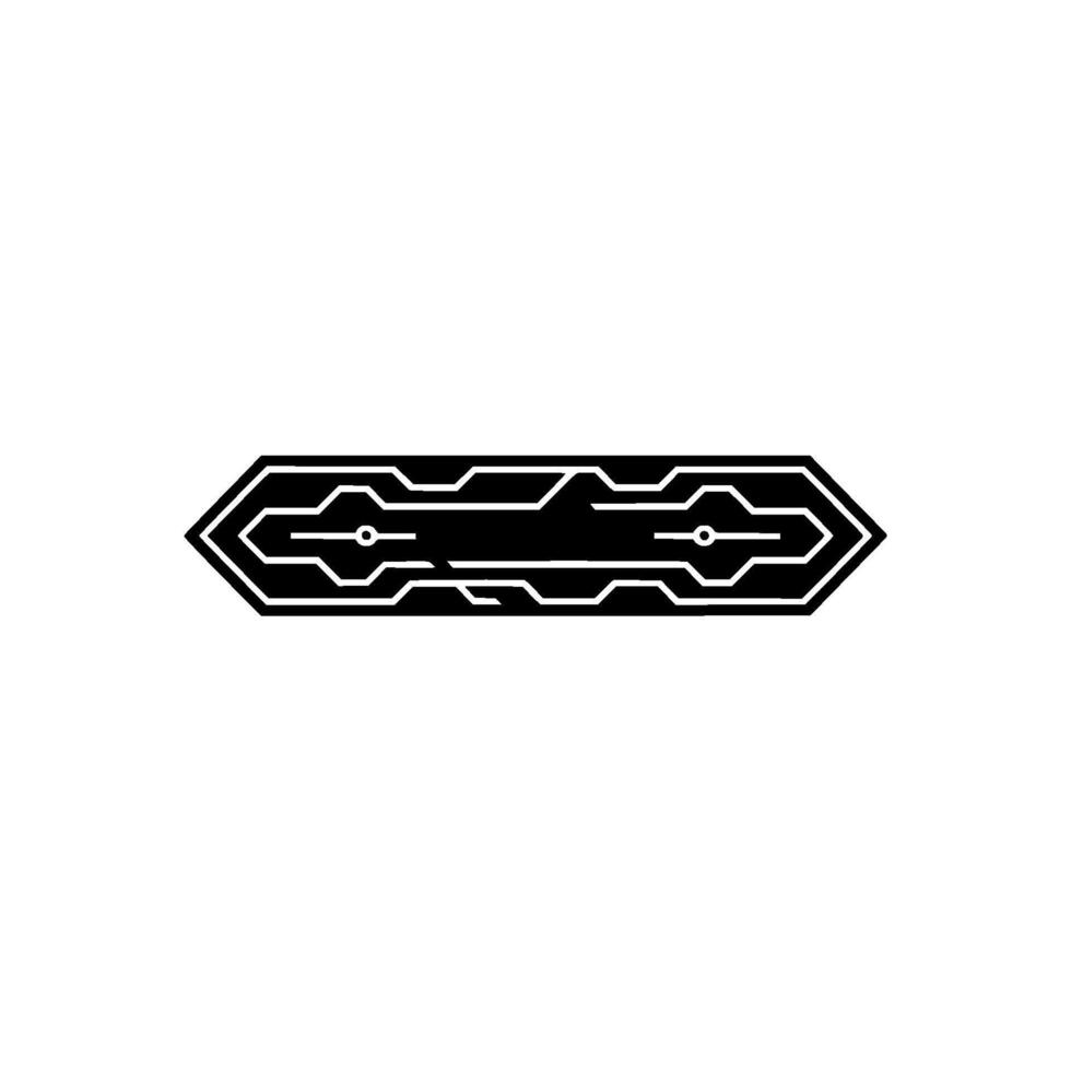Futuristic Tech Circuit Board Element on White vector