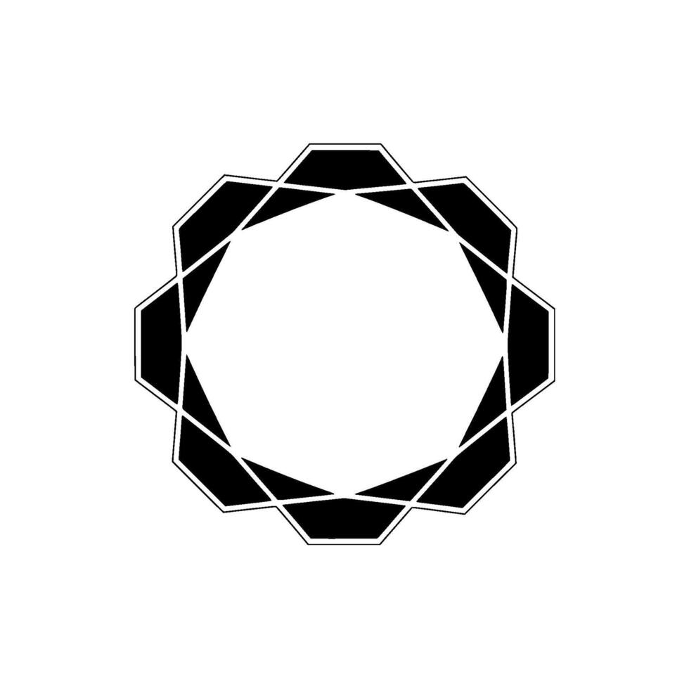 Geometric Black and White Starburst Abstract vector