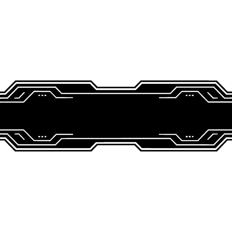 Modern Tech Headerfooter in Black and White vector