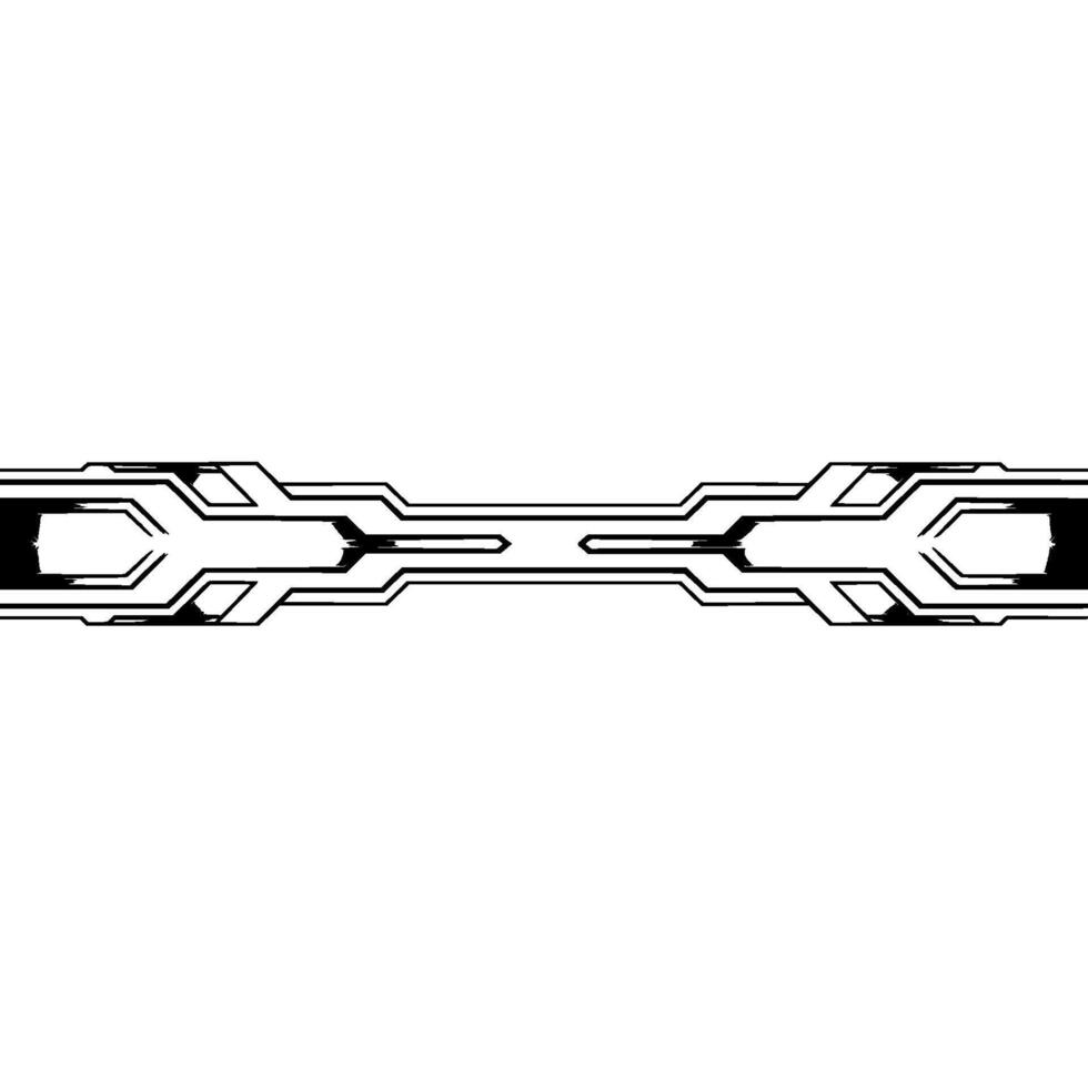 Futuristic Tech Element Geometric Lines Glowing Core on White Background vector