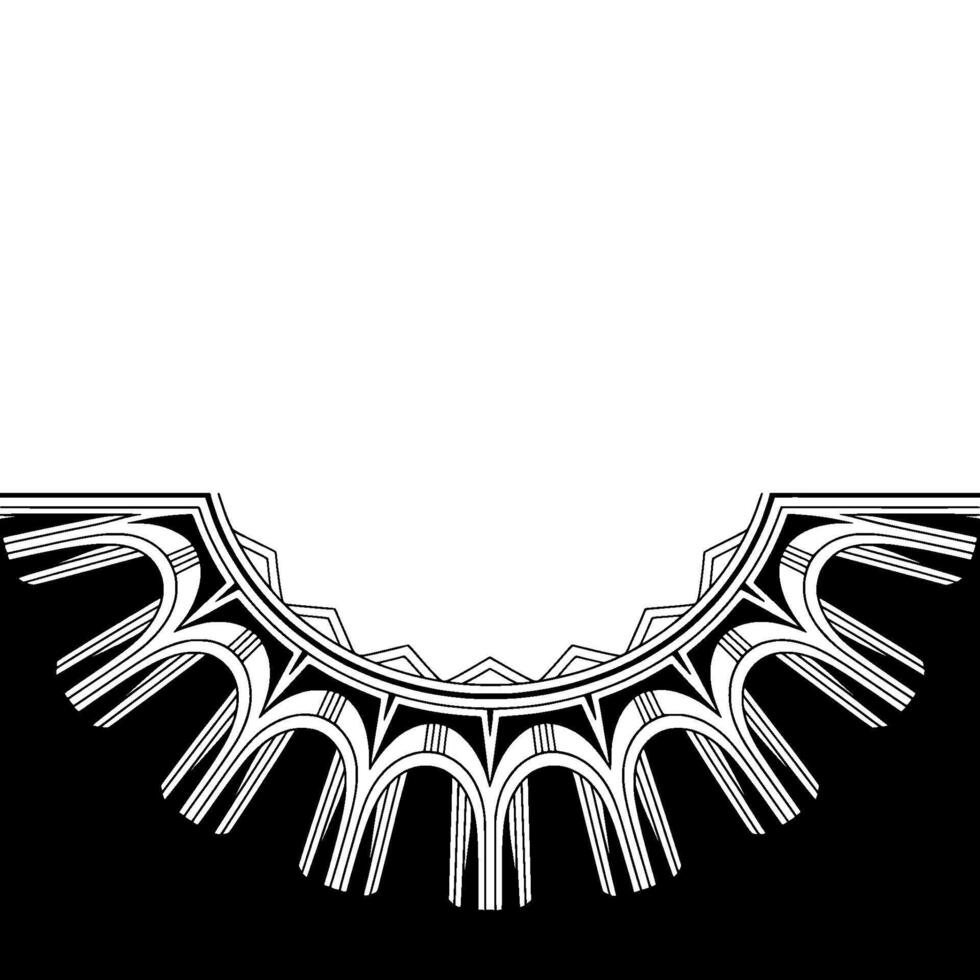 Art Deco Archway , Black and White, Border vector