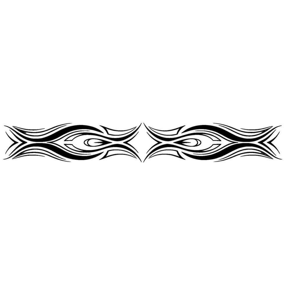 Tribal Tattoo Element Black Gray Curves vector