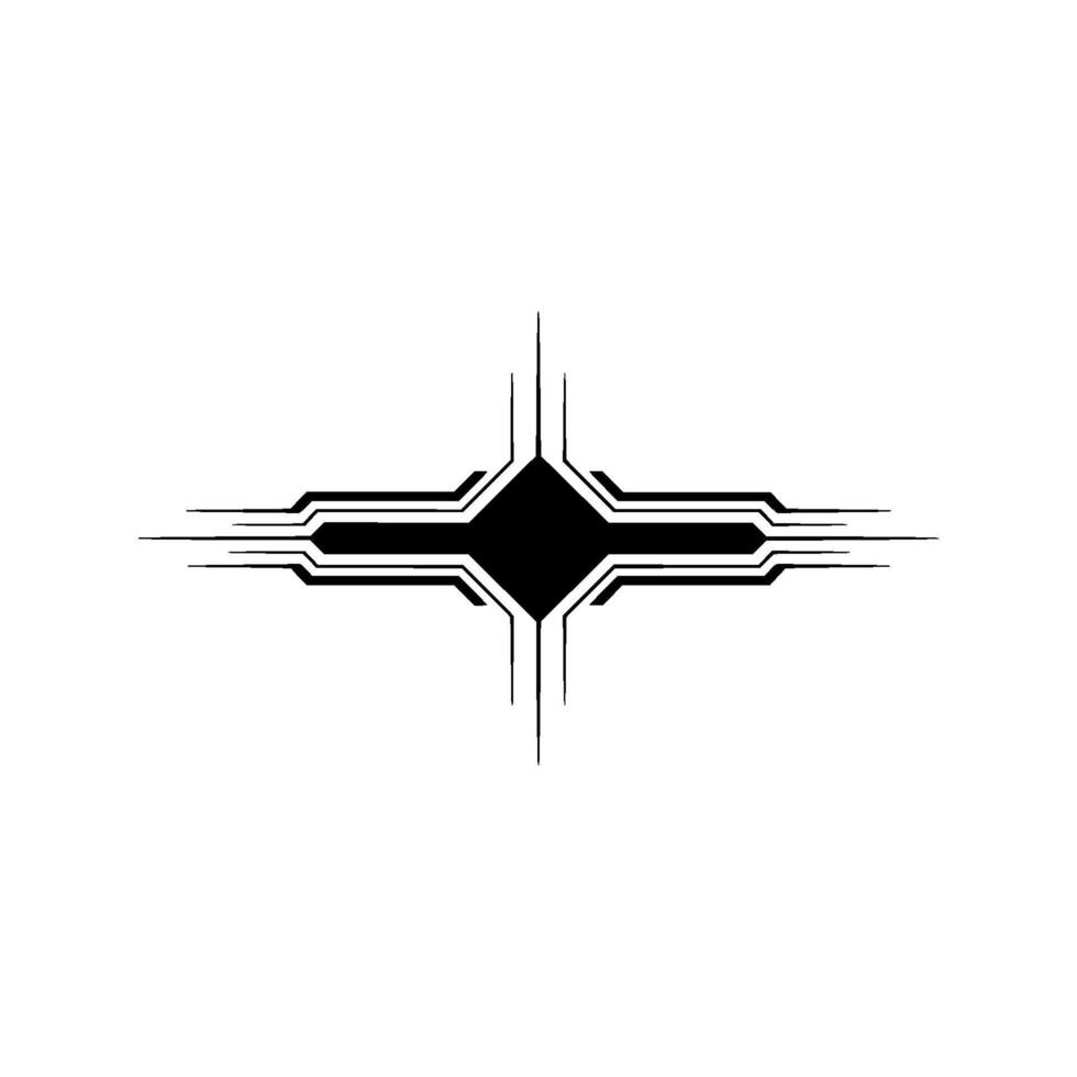 Futuristic Black Diamond Element on White Background vector