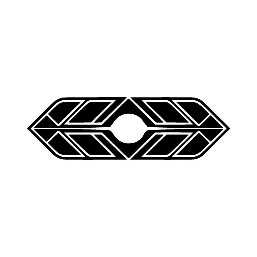 Geometric , Modern Minimalist Symbol With Glowing Orb vector