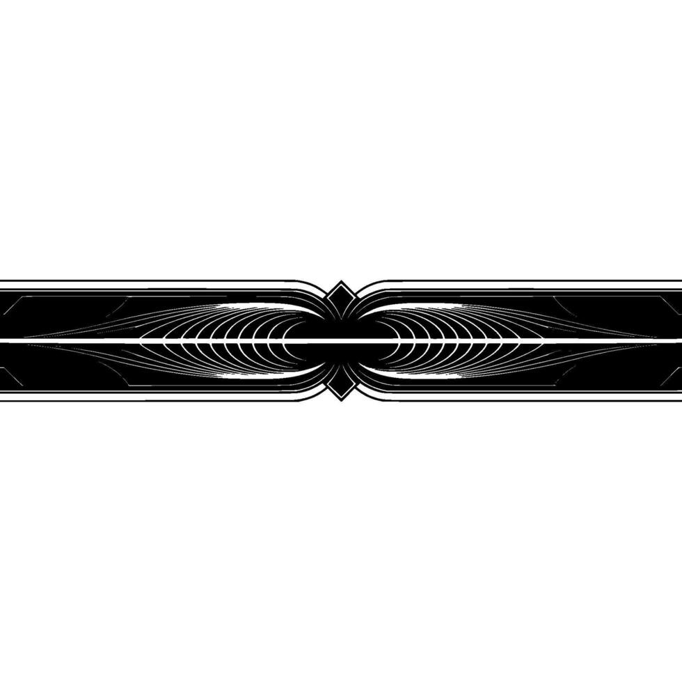 Art Deco Element Elegant Black White Ornament vector