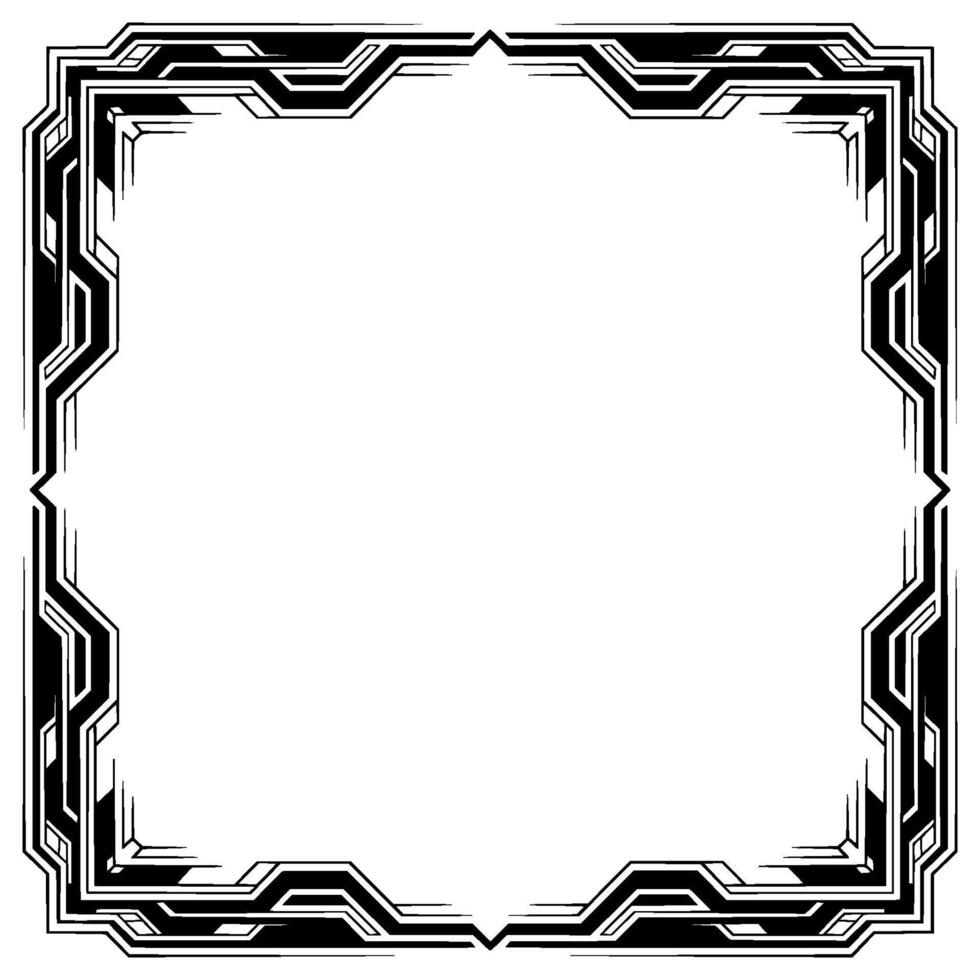 Geometric Black White Frame With Minimalist vector
