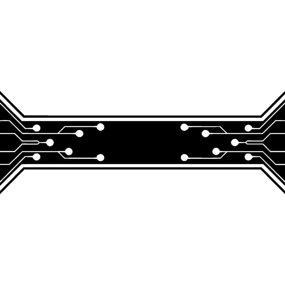 Modern Tech Circuit Board With Glowing Dots vector