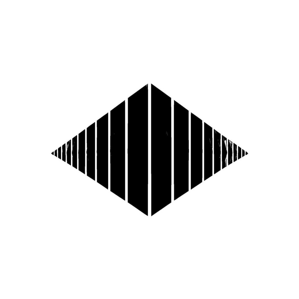 Abstract Geometric Rhombus With Light Rays, Minimalist vector