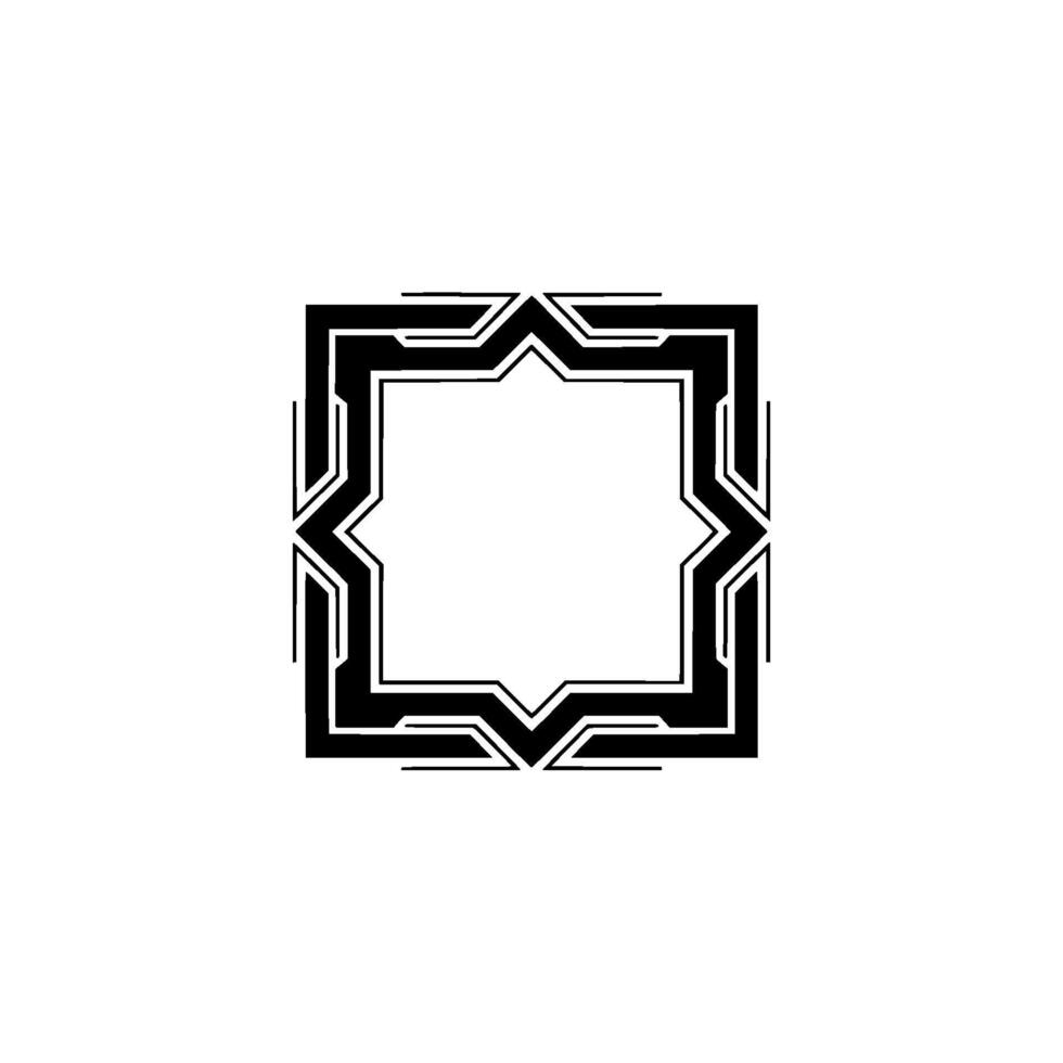 Geometric Star Frame on White, Minimalist , Modern Art vector