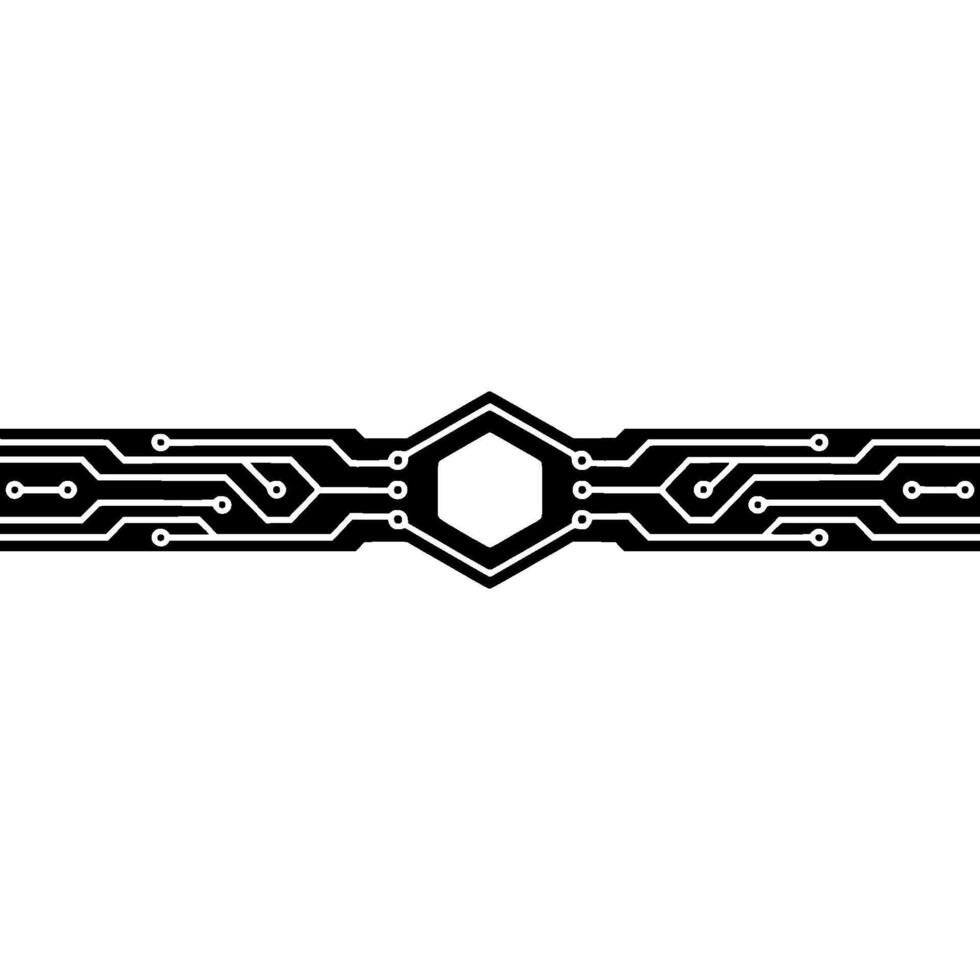 Futuristic Circuit Board Element Tech Abstract, Modern, Minimalist vector