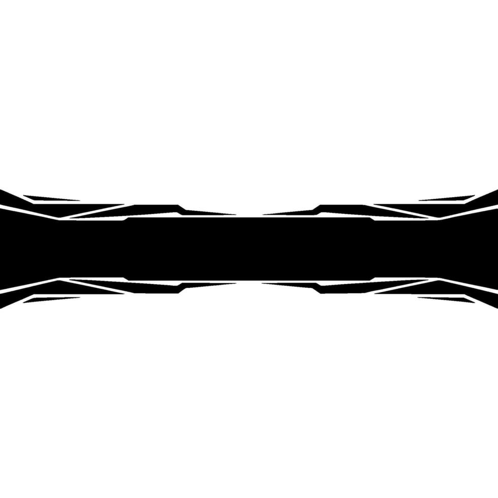 Abstract Geometric Banner Black Bar and White Space, Modern vector