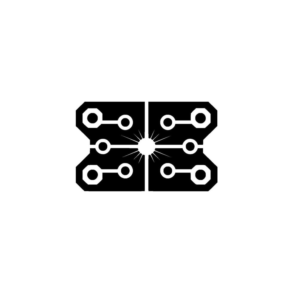 Abstract Circuit Board With Radiant Center on White Background vector