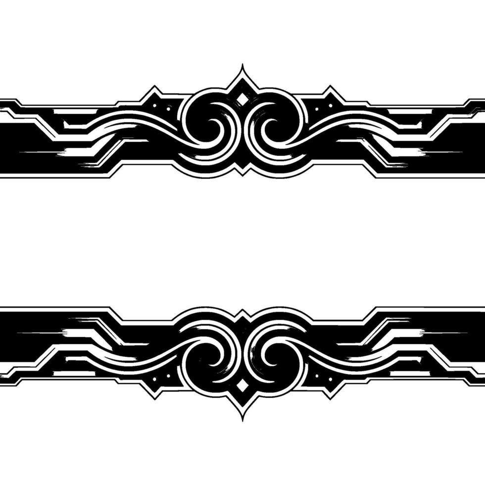 Elegant Abstract Ornament Frame, Modern Monochrome vector