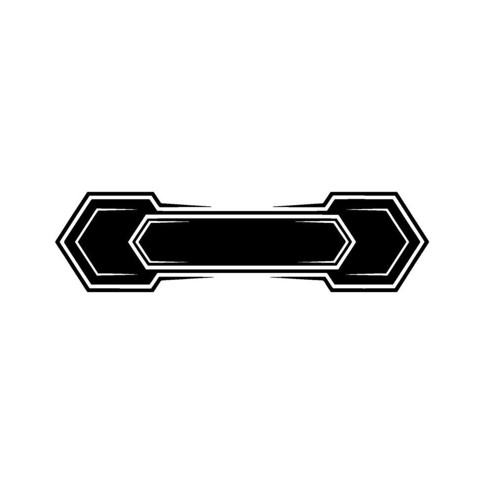 Geometric Lower Third Black White, Futuristic vector