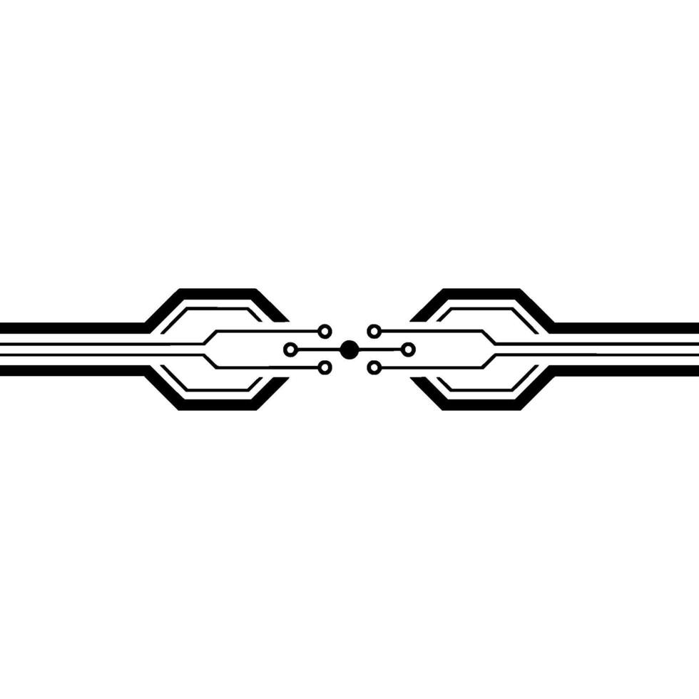 Abstract Circuit Board Connection Minimalist Tech vector
