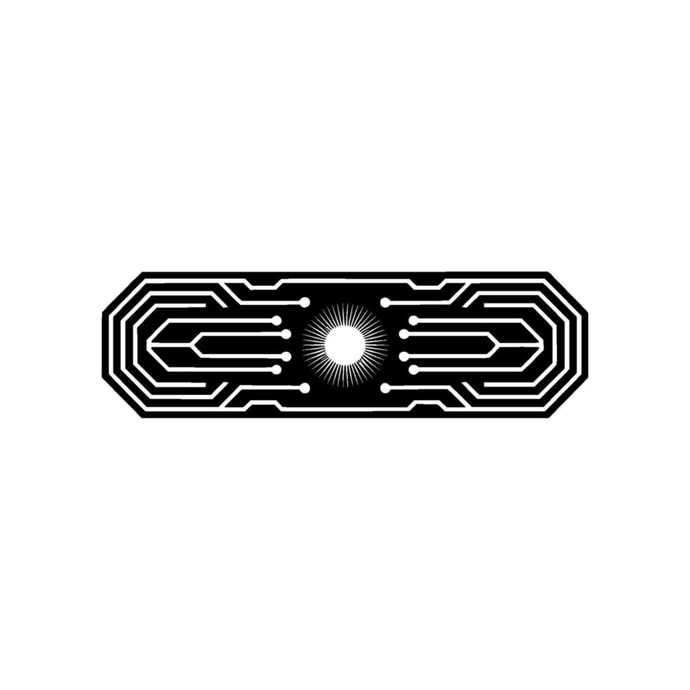 Futuristic Circuitry Minimalist Tech for Innovation vector