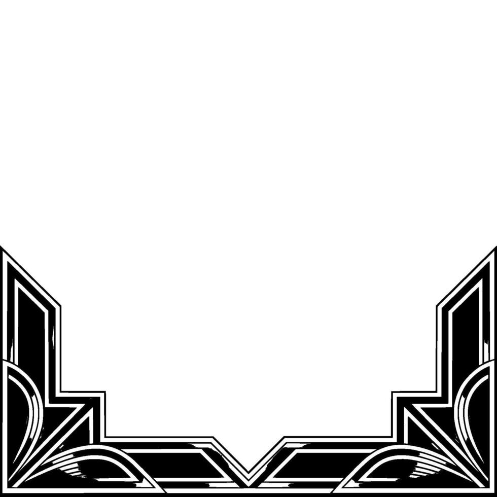 Art Deco Frame Elegant Black White for Invitations, Posters vector