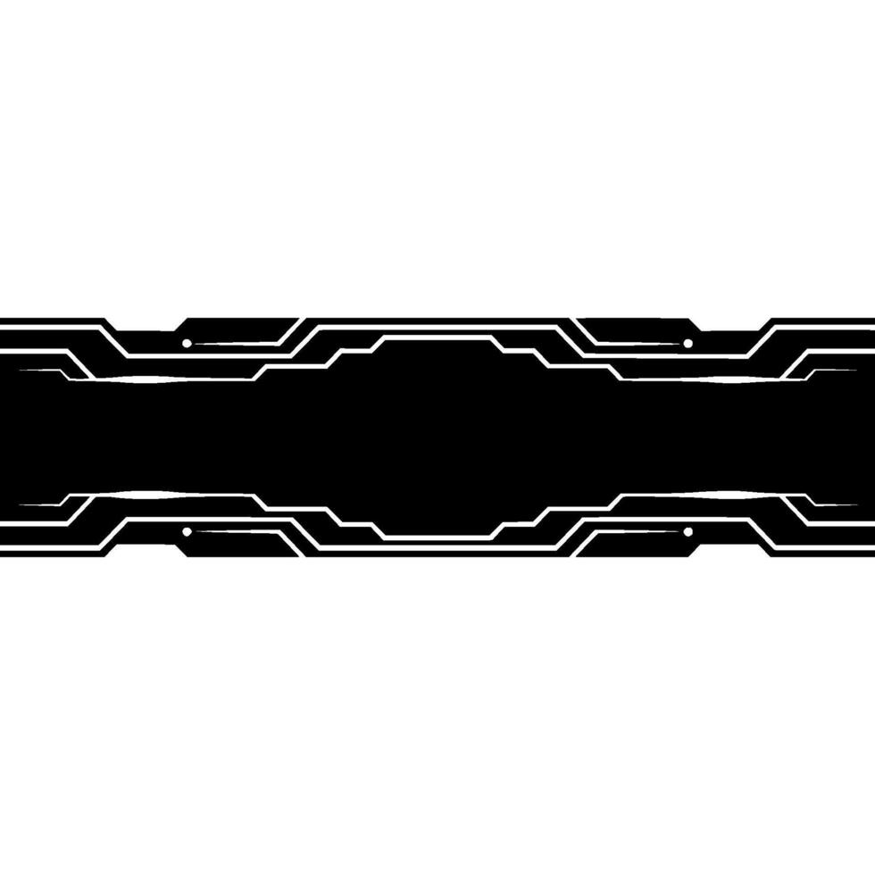 Abstract Futuristic Tech Banner, Black White, Space for Text vector