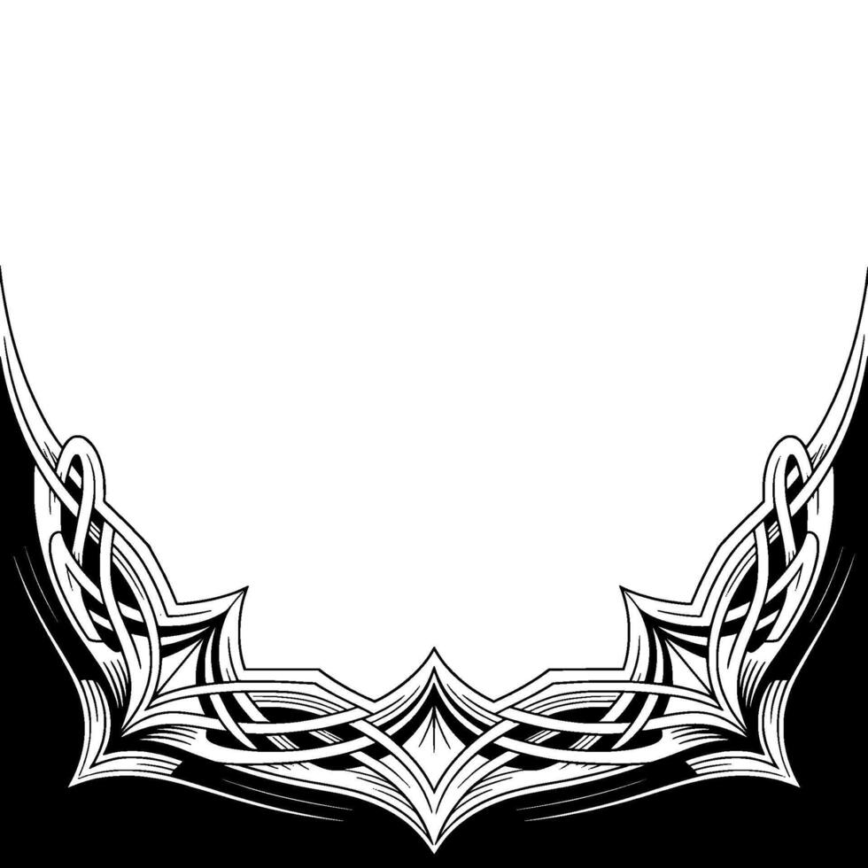 Celtic Knotwork Frame, Black and White Abstract , Space for Text vector