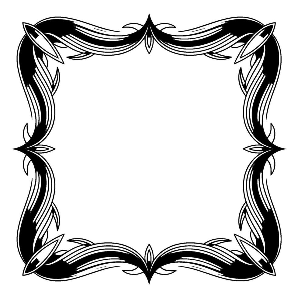 Ornate Art Deco Frame With Geometric Elements vector