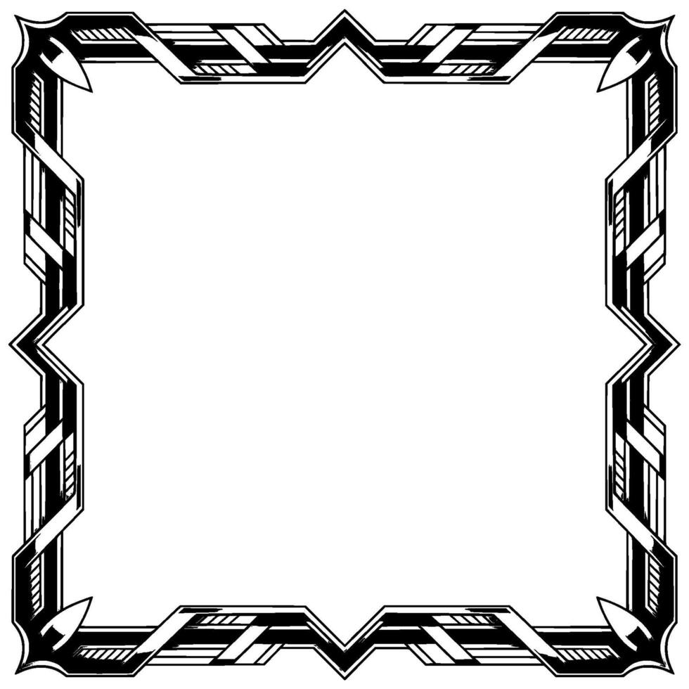 Art Deco Frame, Geometric Silver Border , Elegant Empty Space, Invitation vector