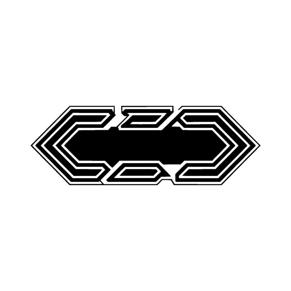 Geometric Black White Emblem vector