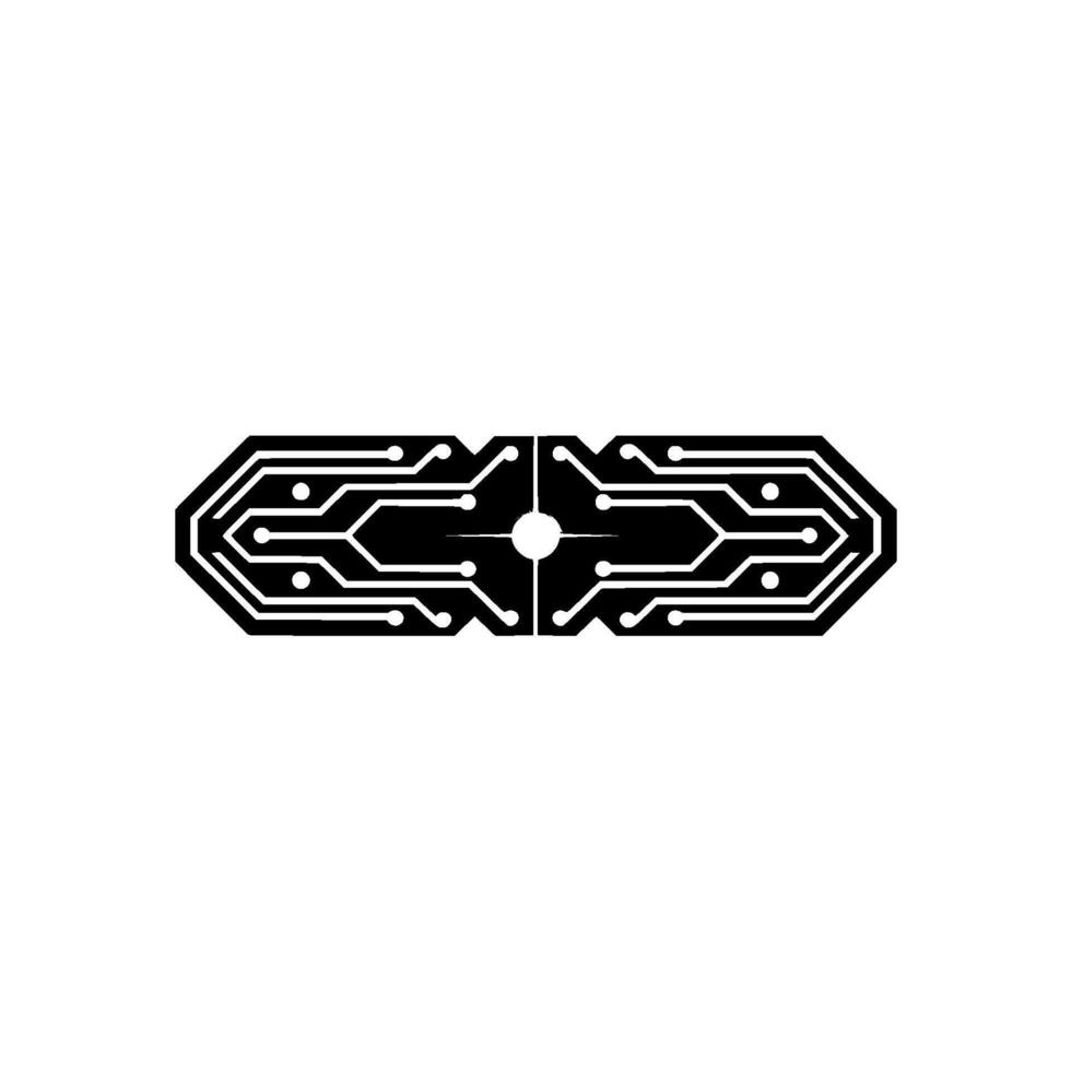 Black and White Circuit Board Technology Concept vector