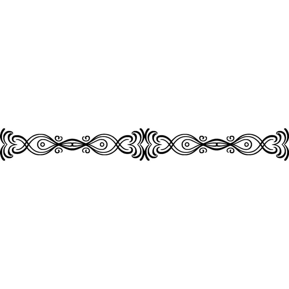 Elegant Floral Border , Ornamental Scrollwork in Black on Gradient Background vector