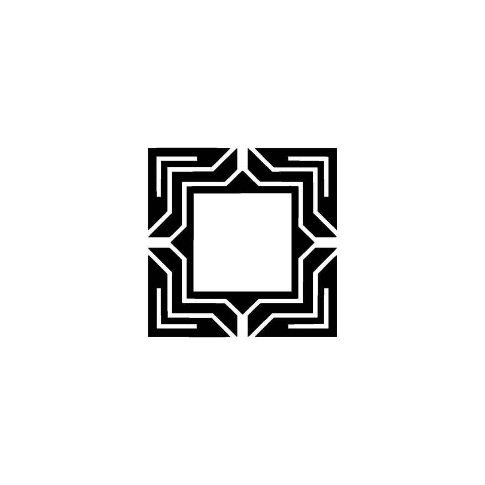 Geometric Black White Patterned Element vector