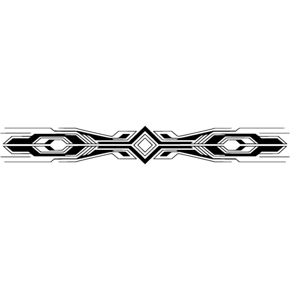 Futuristic Geometric Divider in Black and White on Gradient Background vector
