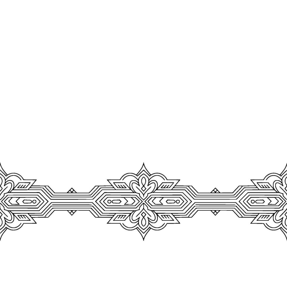 Art Deco Border , Black and White , Decorative Element vector