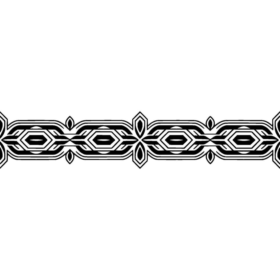 Geometric Border , Minimalist Black White Ornament on Gradient vector