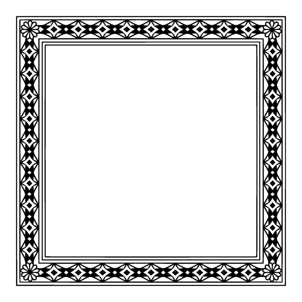 Elegant Black White Geometric Frame , Certificate Template vector