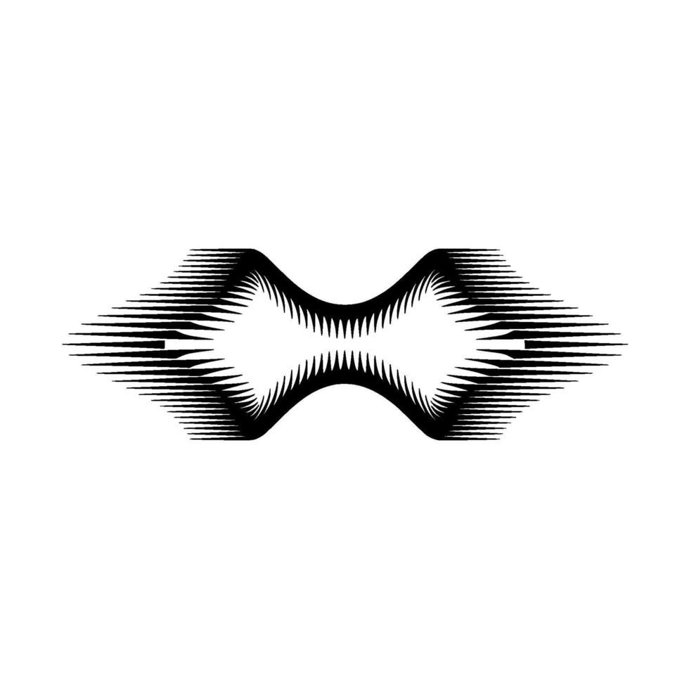 Geometric Abstract Black and White Shape on Gray Background vector