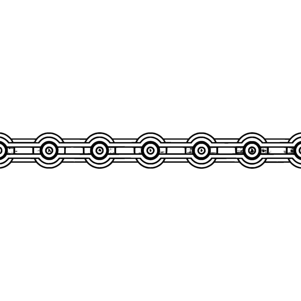 Geometric Chain Border, Minimalist , Abstract Linear Pattern, Modern Aesthetic vector