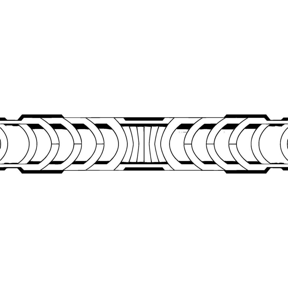 Abstract Geometric Border Minimalist Black White vector