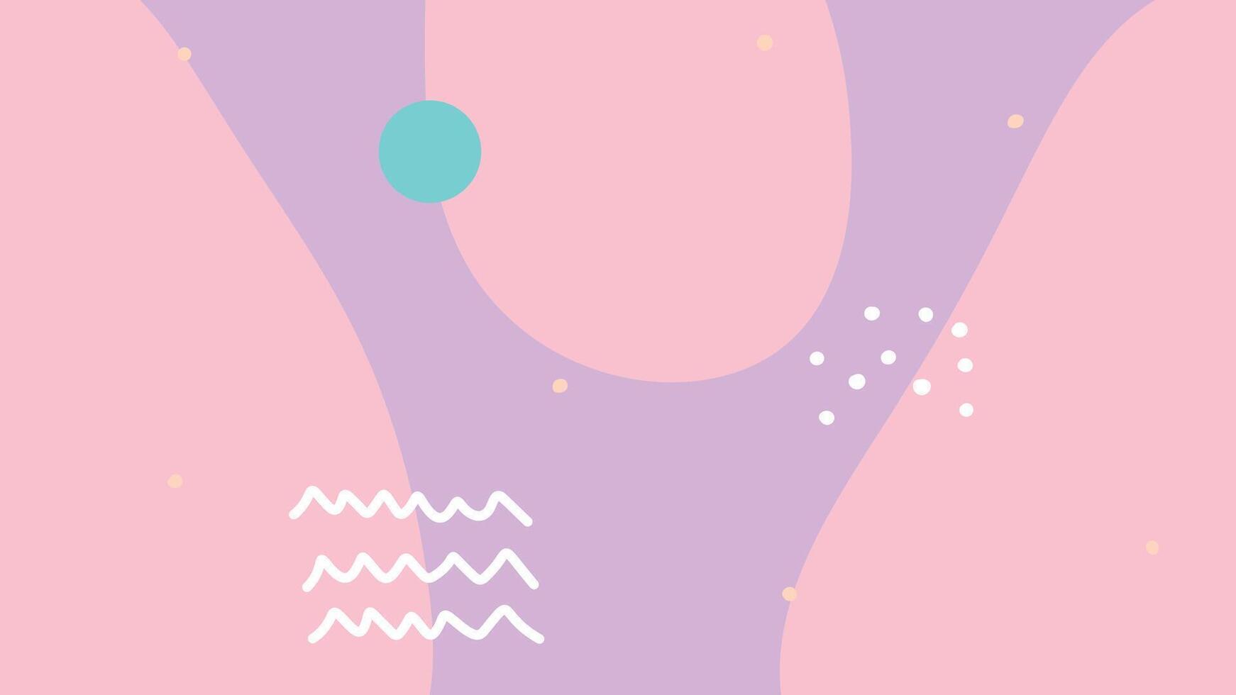 Abstract Pastel Design with Pink and Teal vector