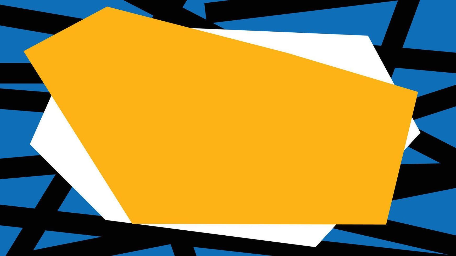 Dynamic Yellow Shape on Blue Background vector