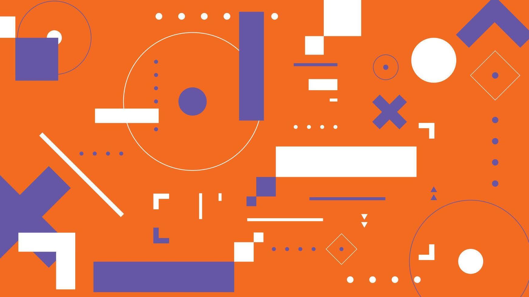 Orange and Violet Abstract Geometric Backround vector