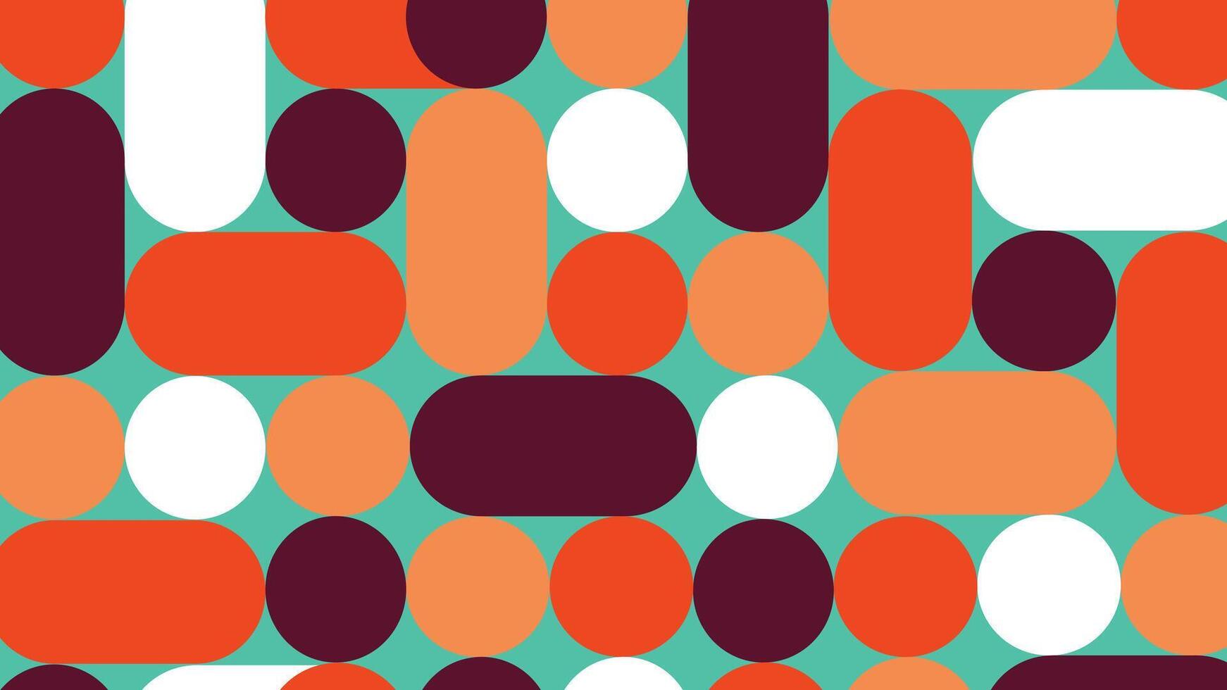 Playful Retro Color Block Design Background vector