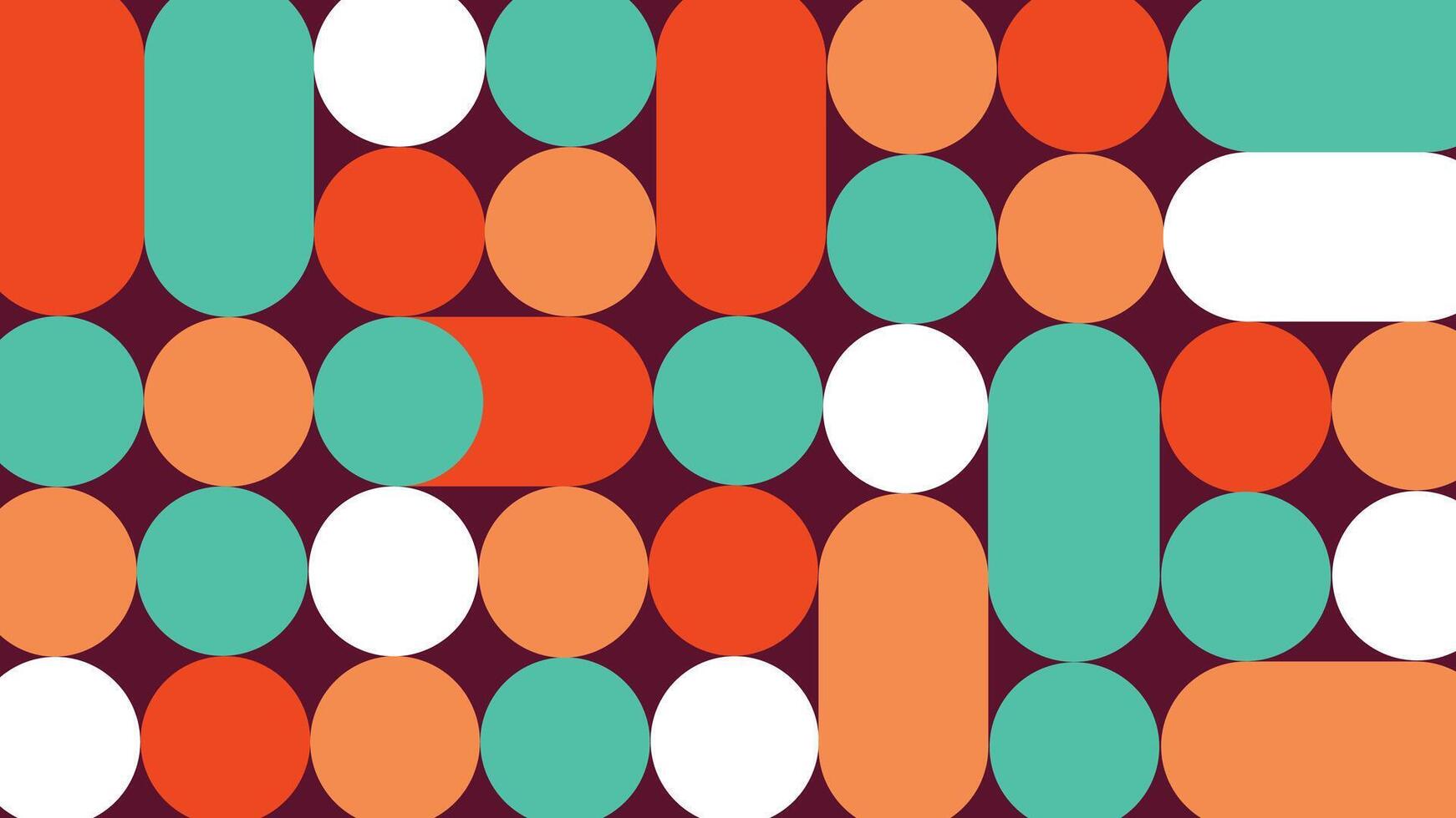 Rounded Shape Geometric Artwork Background vector