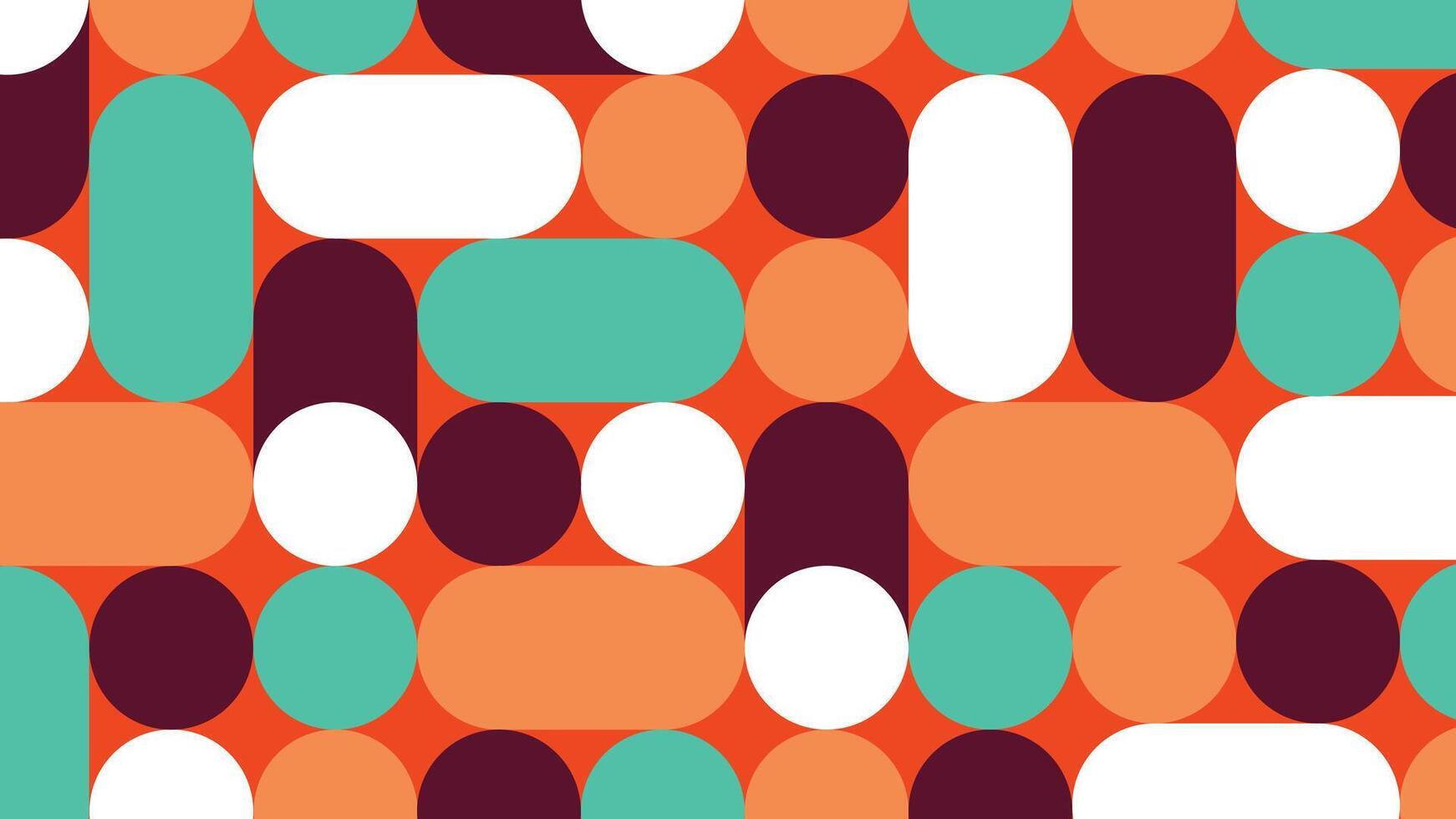 Retro Tiled Abstract Background vector