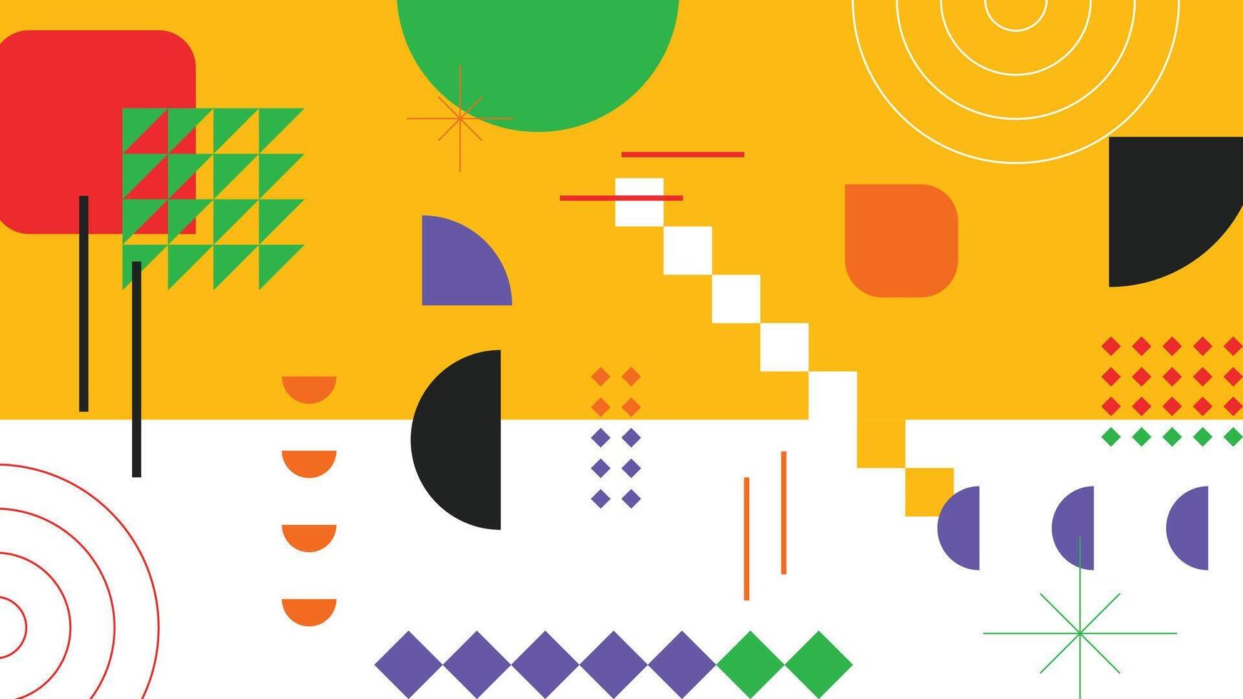Bold Abstract Colorful Geometric Background vector