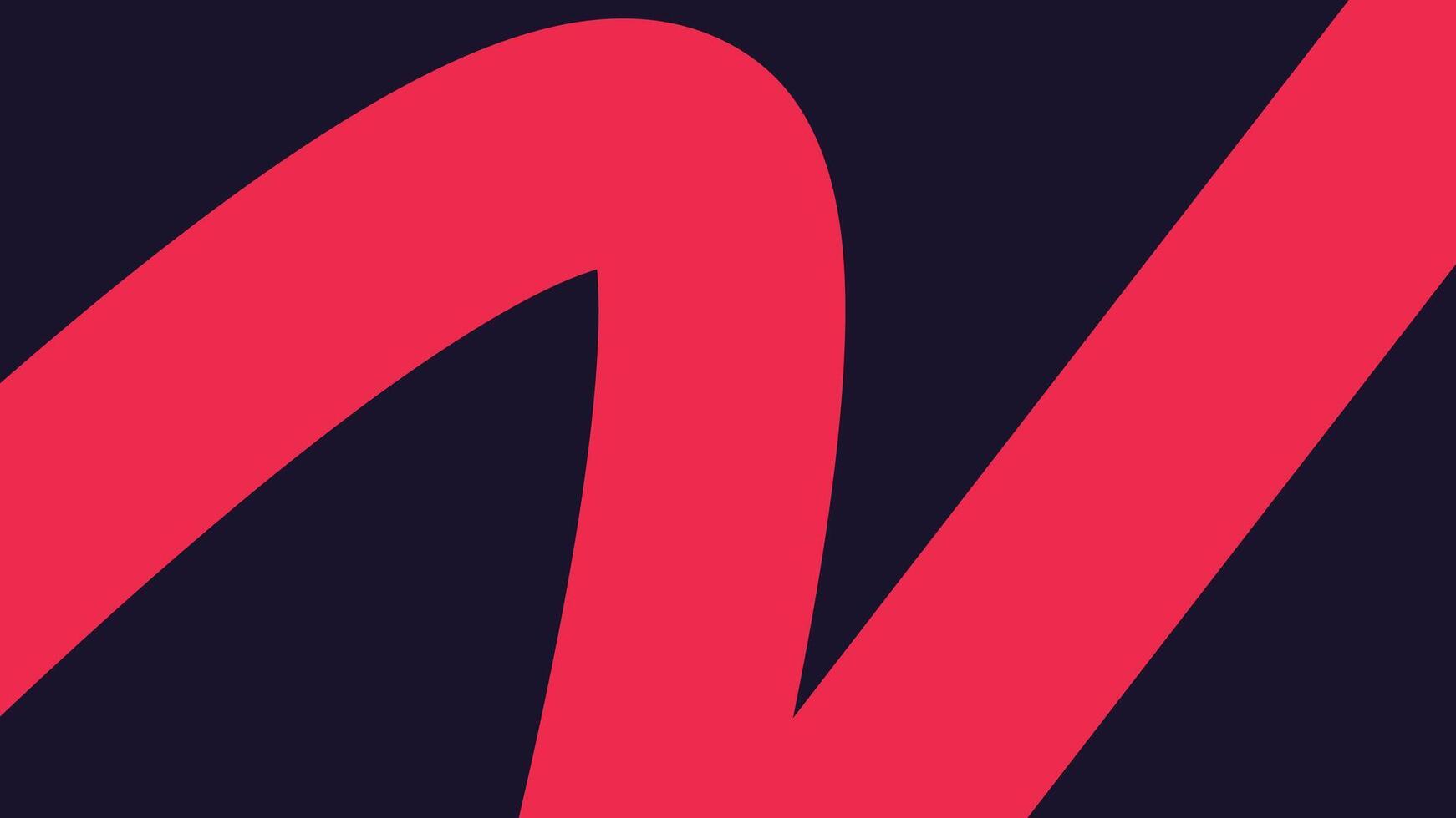 Flowing Red Artistic Line on Dark Background vector