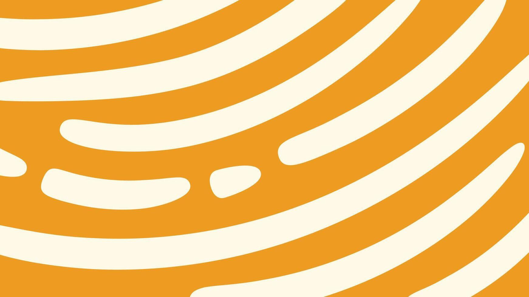 Curved Orange Lines with Cream Gaps vector