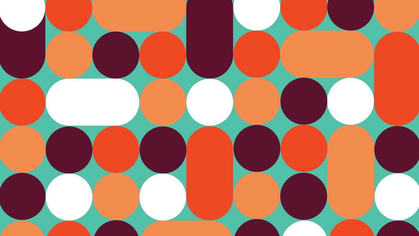 Bold Round Shape Illustration Background vector
